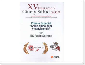 Han premiado el corto X en el XV certamen de Cine y Salud!