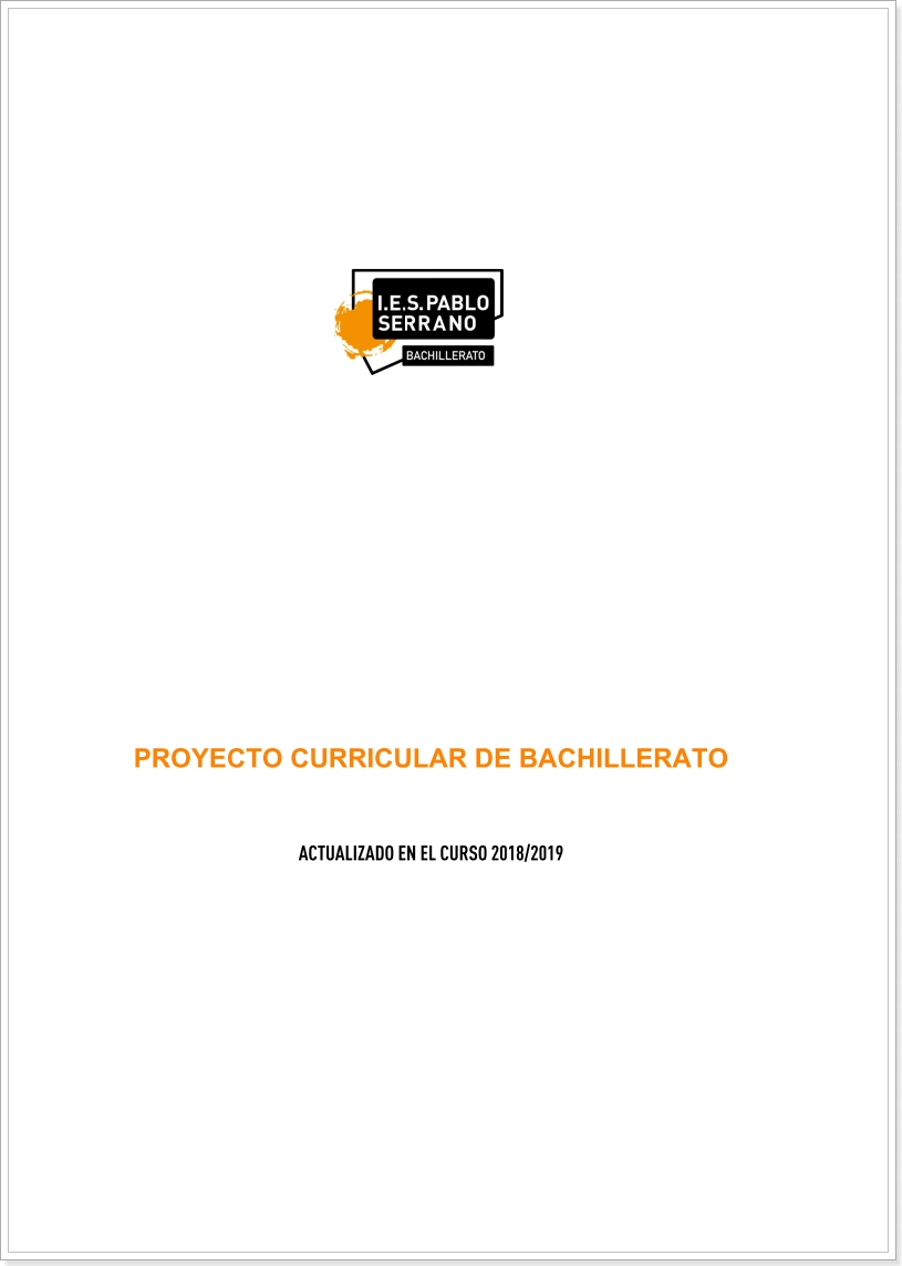 Proyecto curricular Bachillerato